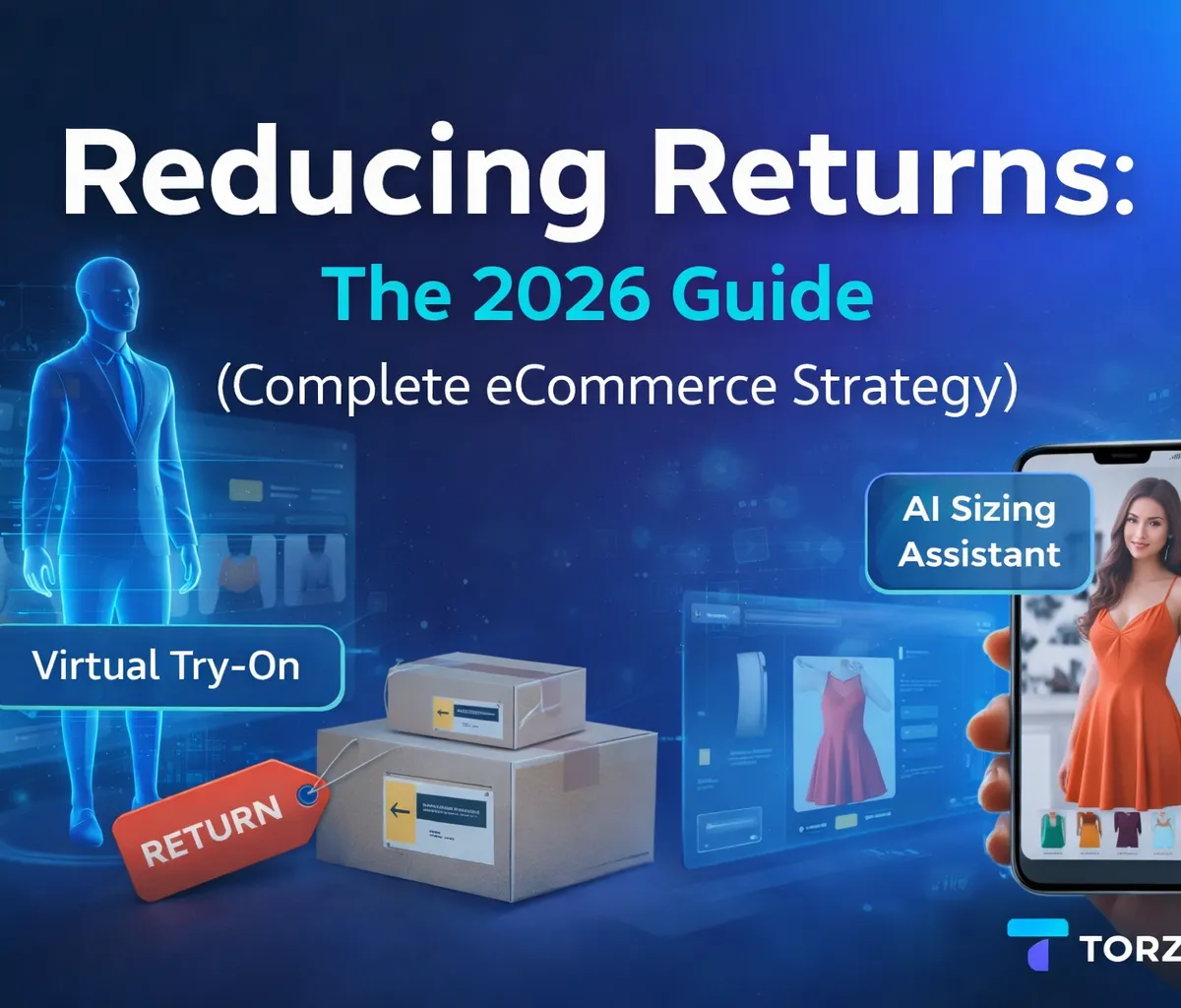Best Shopify virtual try-on app showing AI clothing preview to reduce ecommerce returns