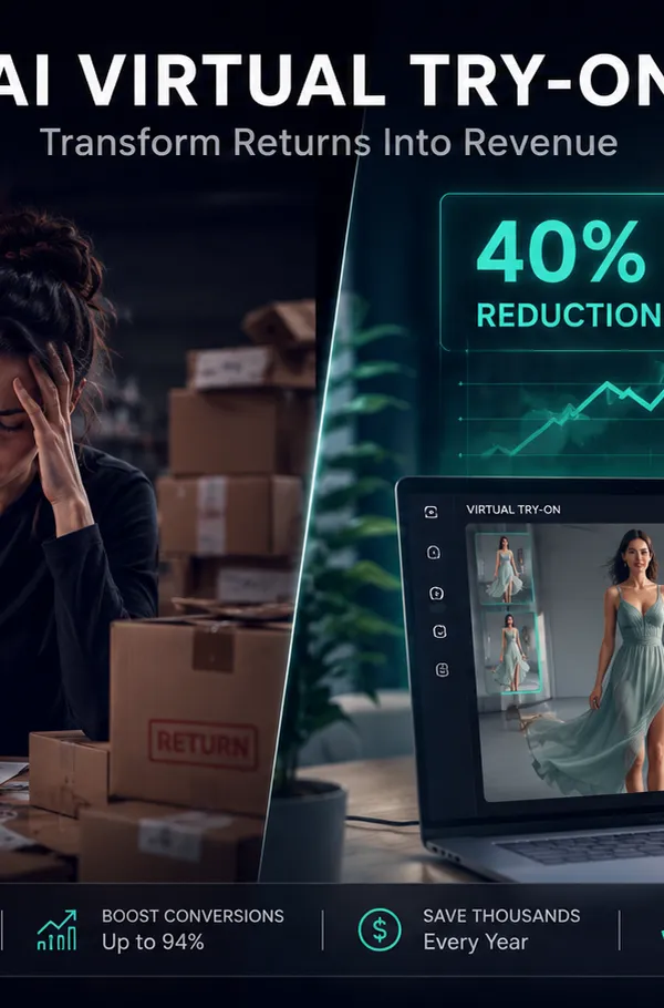 Blog post cover image for How to Reduce Shopify Returns by 40% with AI Virtual Try-On: The Complete Problem-Solution Guide for 2026